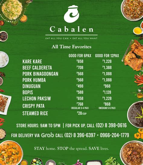 Cabalen Menu Prices Philippines 2024 [Updated] — All About Philippine.